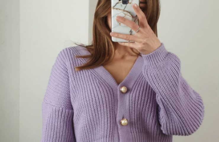 Cardigan lilla