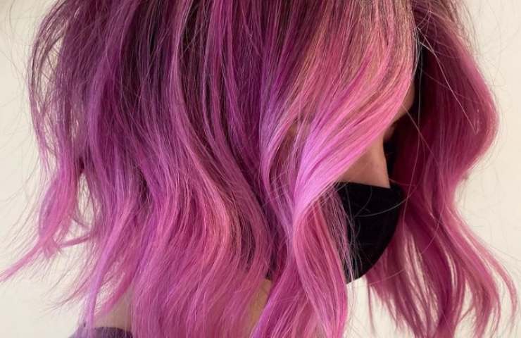 balayage rosa capelli corti