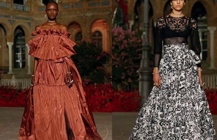 dior cruise 2023 maxi gonna tendenza