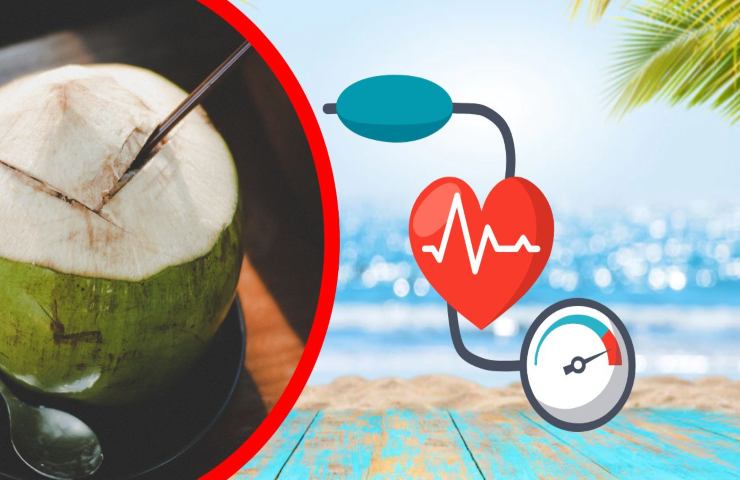acqua di cocco abbassa colesterolo pressione rimedio cura 