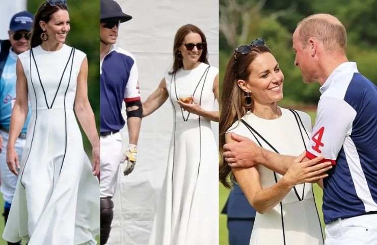 kate meghan markle stesso abito royal charity cup polo reazioni social