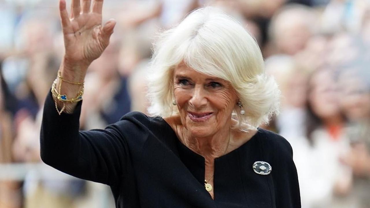 la spilla con i cardi scelta da Camilla significato