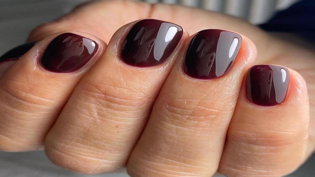 nail art autunno bordeaux