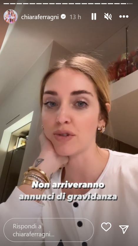 Chiara Ferragni gravidanza smentita non ci sarà nessun annuncio