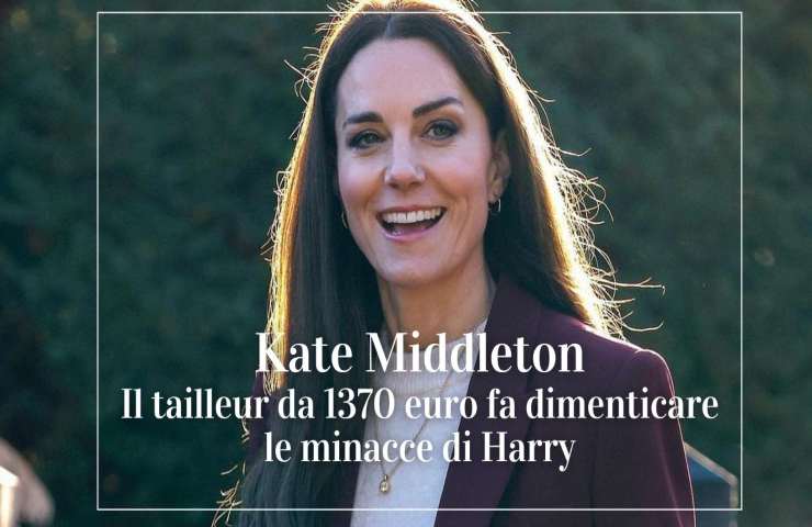 Kate Middleton tailleur minacce Harry