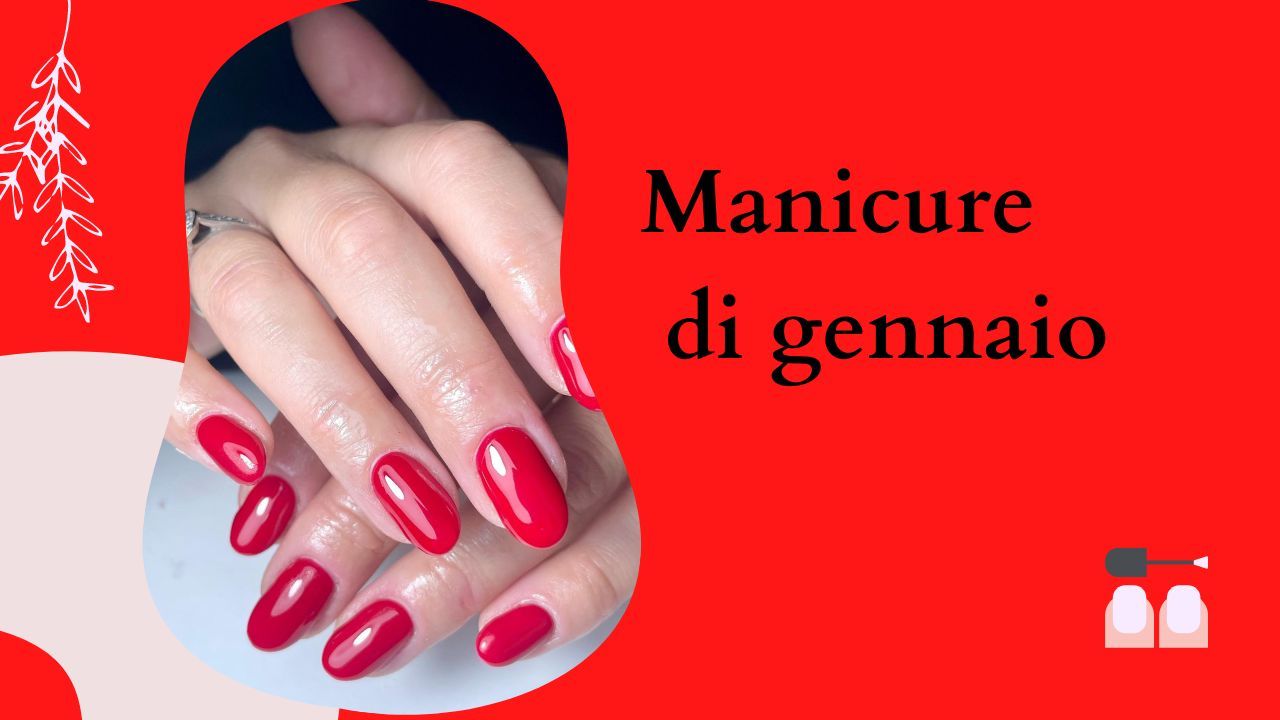 manicure di gennaio french inversa vintage rosso