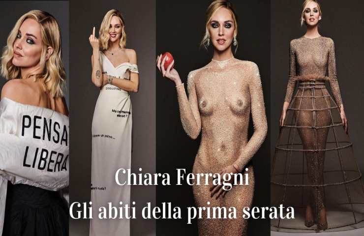 Chiara Ferragni abiti prima serata Sanremo significato