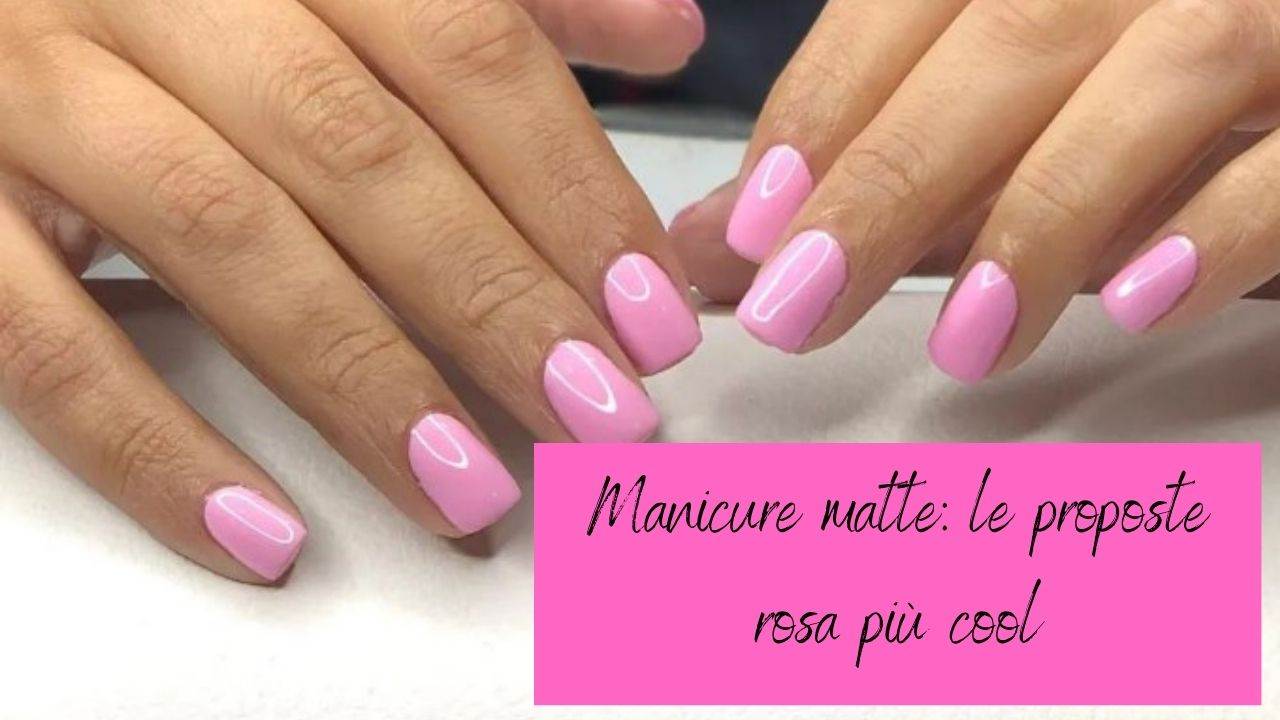 manicure matte rosa
