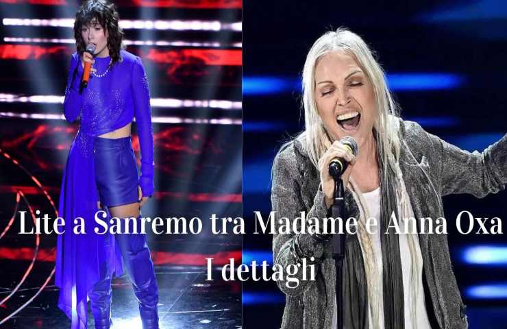 Sanremo lite tra Madame e Anna Oxa dettagli