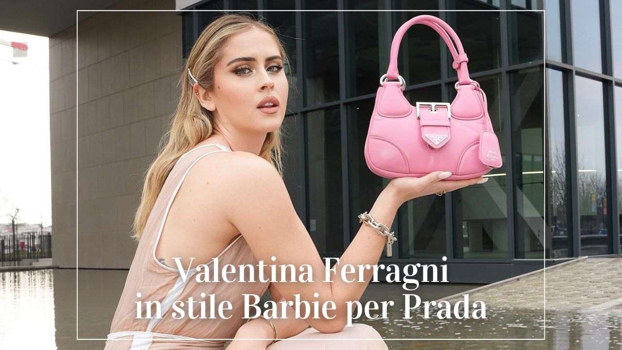 Valentina Ferragni look Prada stile Barbie