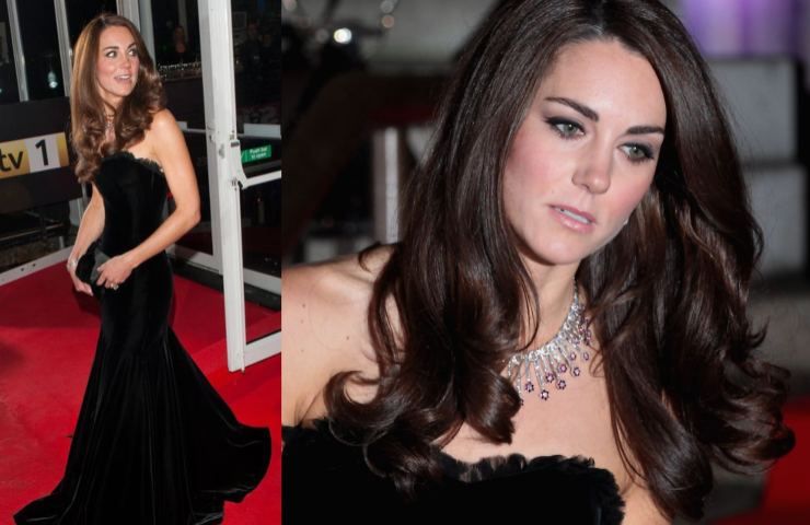 Kate Middleton collana rubini diamanti