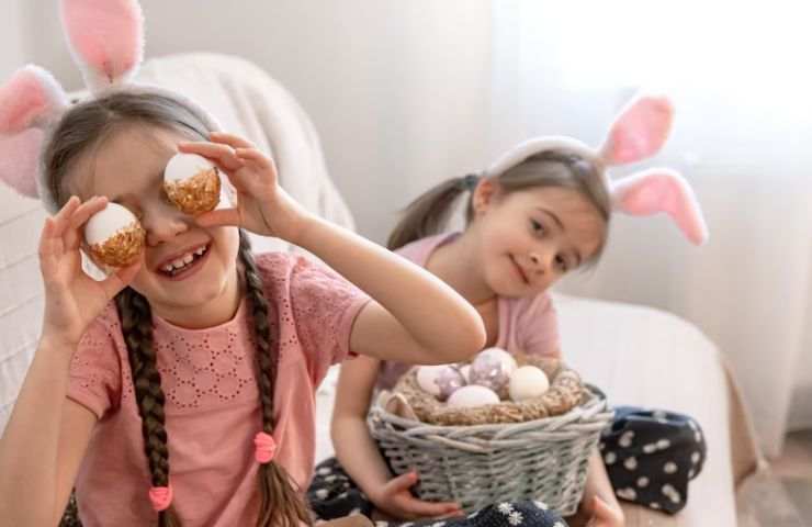 bambini uova pasqua