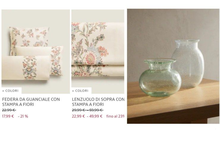 Zara Home articoli saldo