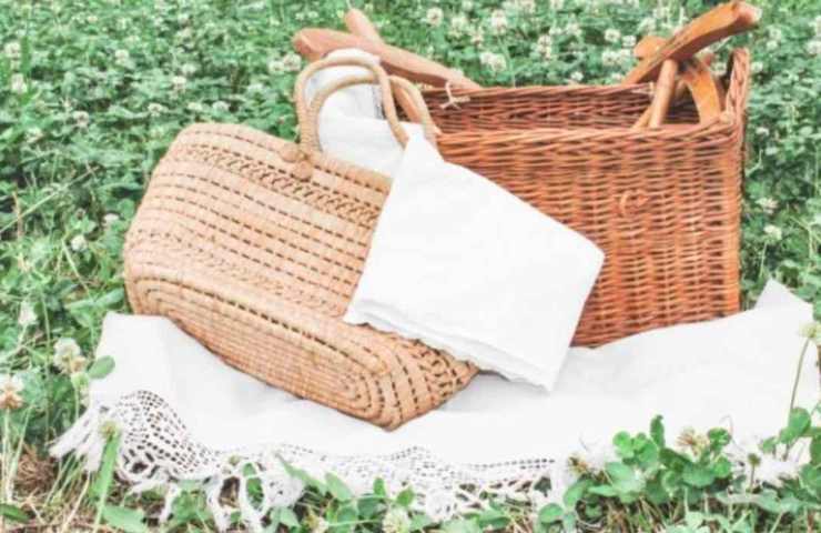 Borsa picnic vimini aperto 